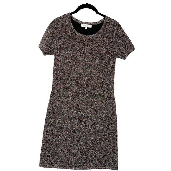 Sandro Riva Multicolored Metallic Mini Dress Knit Cocktail Party Dress US S/4 - Picture 3 of 8